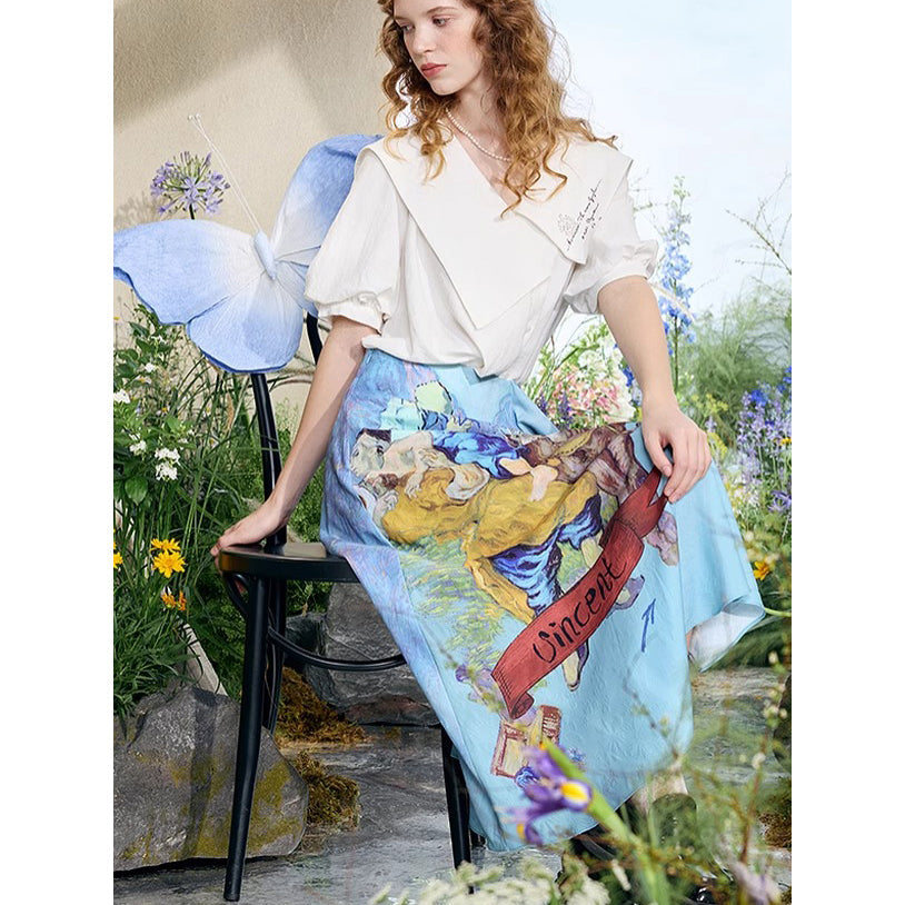 羊の毛刈りのアシンメトリースカート