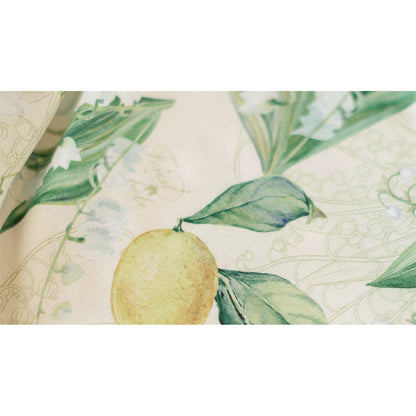 鈴蘭と檸檬の水彩画リボンワンピース