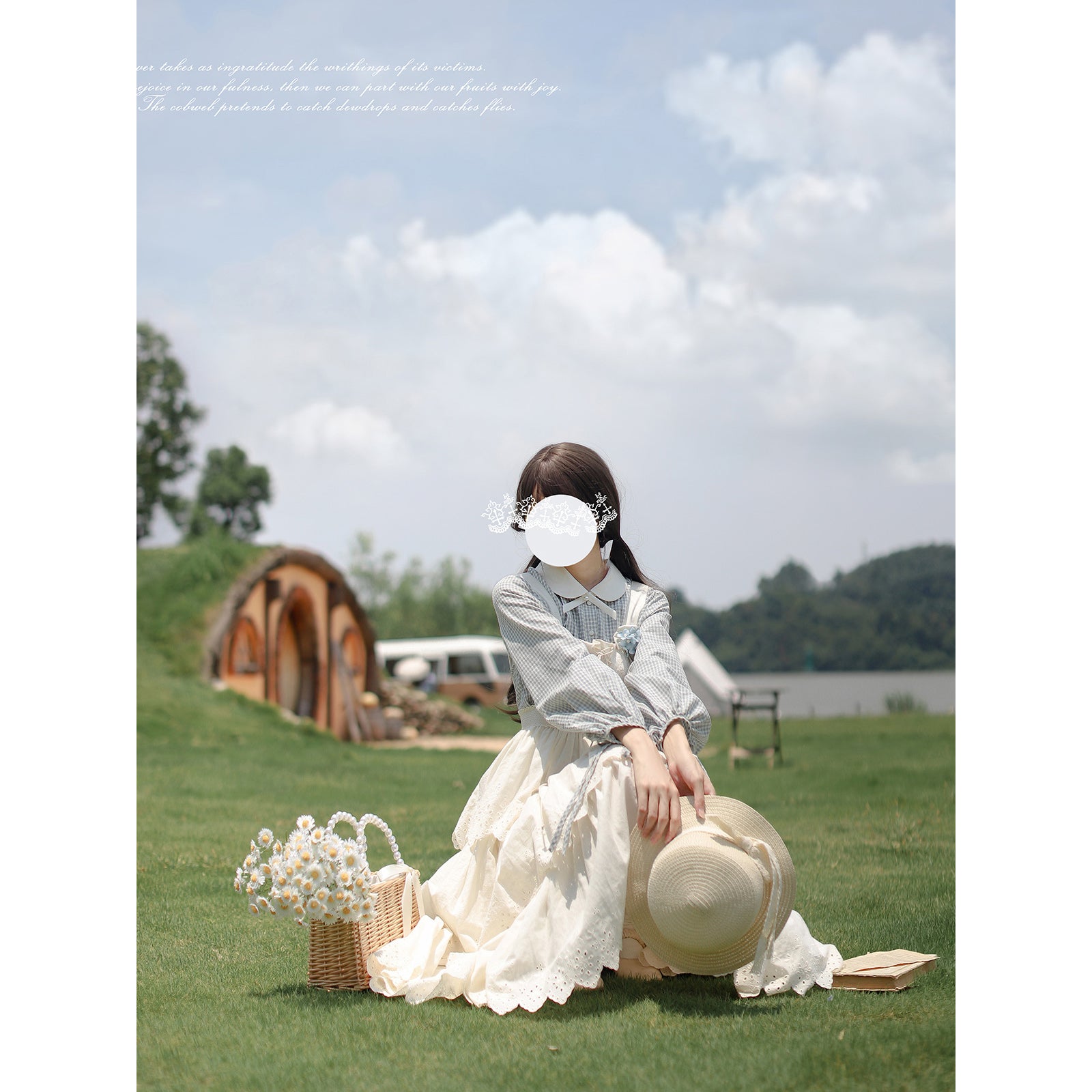 幻想曲を奏でる刺繍ジャンパースカートとブラウス