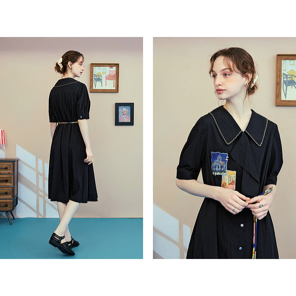 オーヴェルの教会の刺繍ワンピース