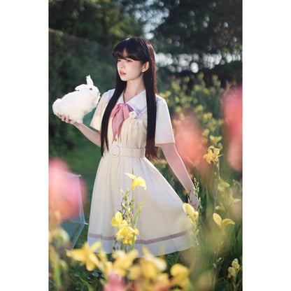 生成のお嬢様の文学セーラーワンピース