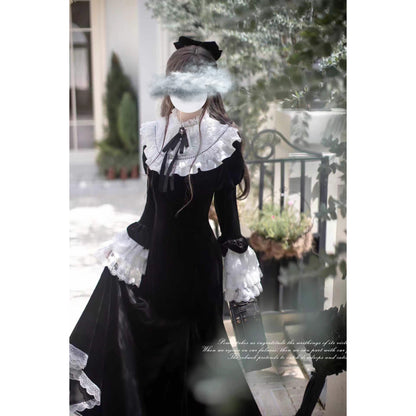 伯爵令嬢のベルベットマーメイドワンピース