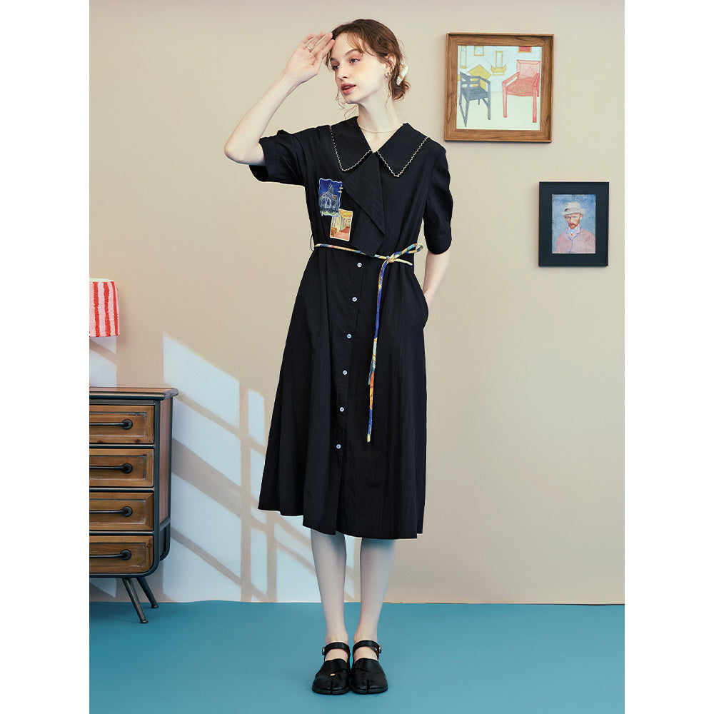 オーヴェルの教会の刺繍ワンピース