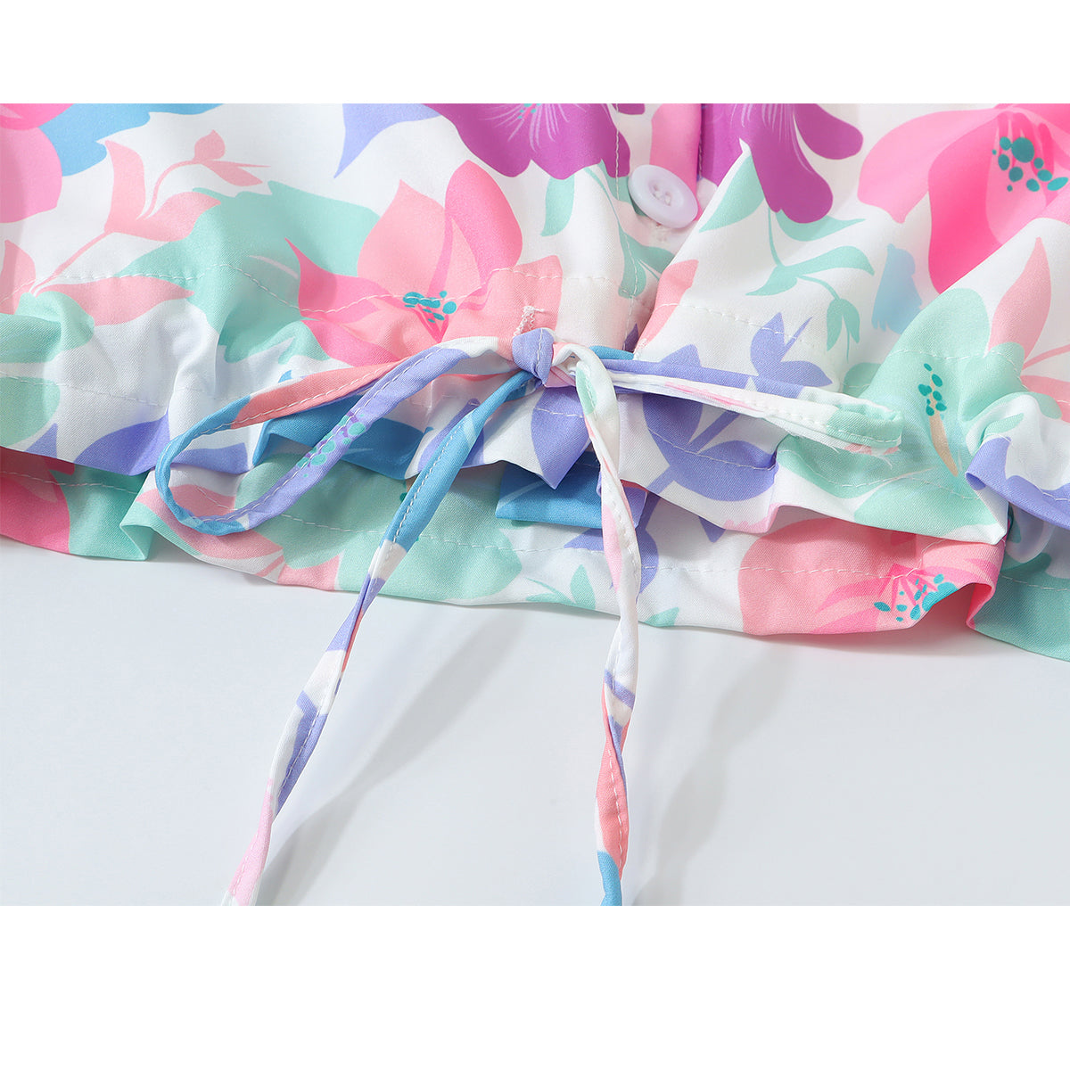 ドリーミーな花柄ショートシャツ