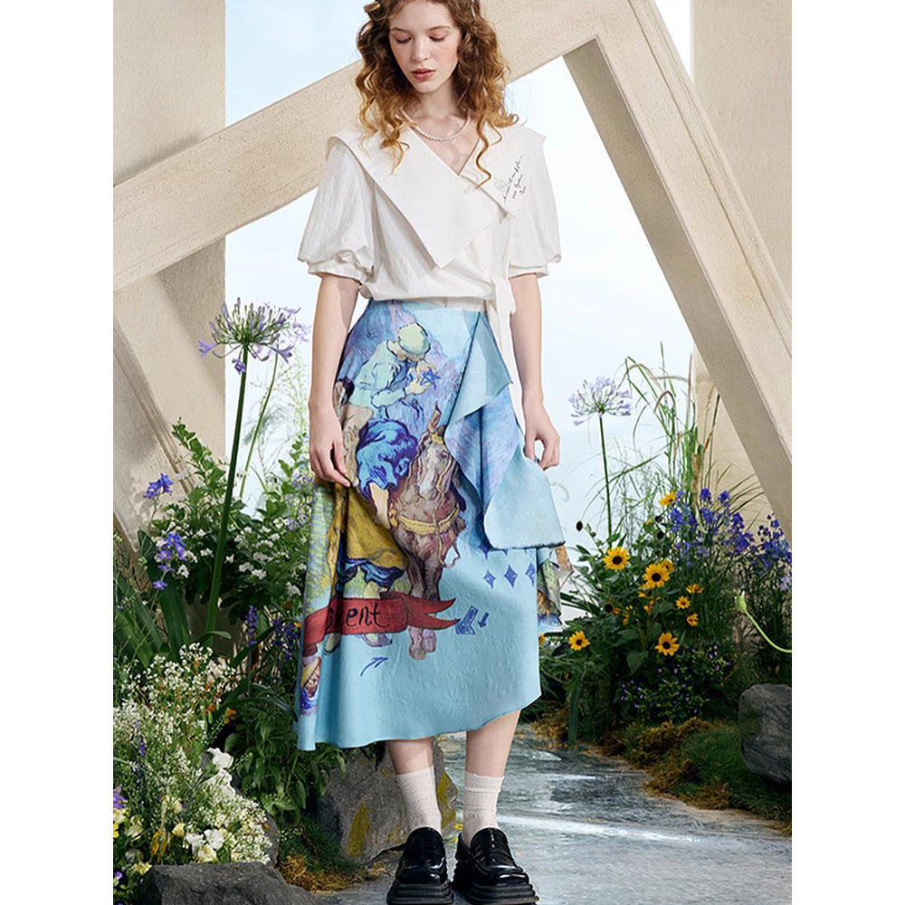 羊の毛刈りのアシンメトリースカート