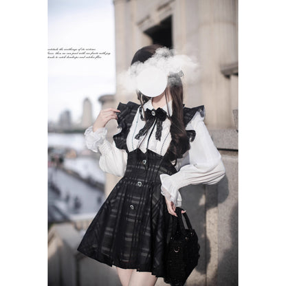 夜想曲を奏でるジャンパースカートとブラウス - Short Length