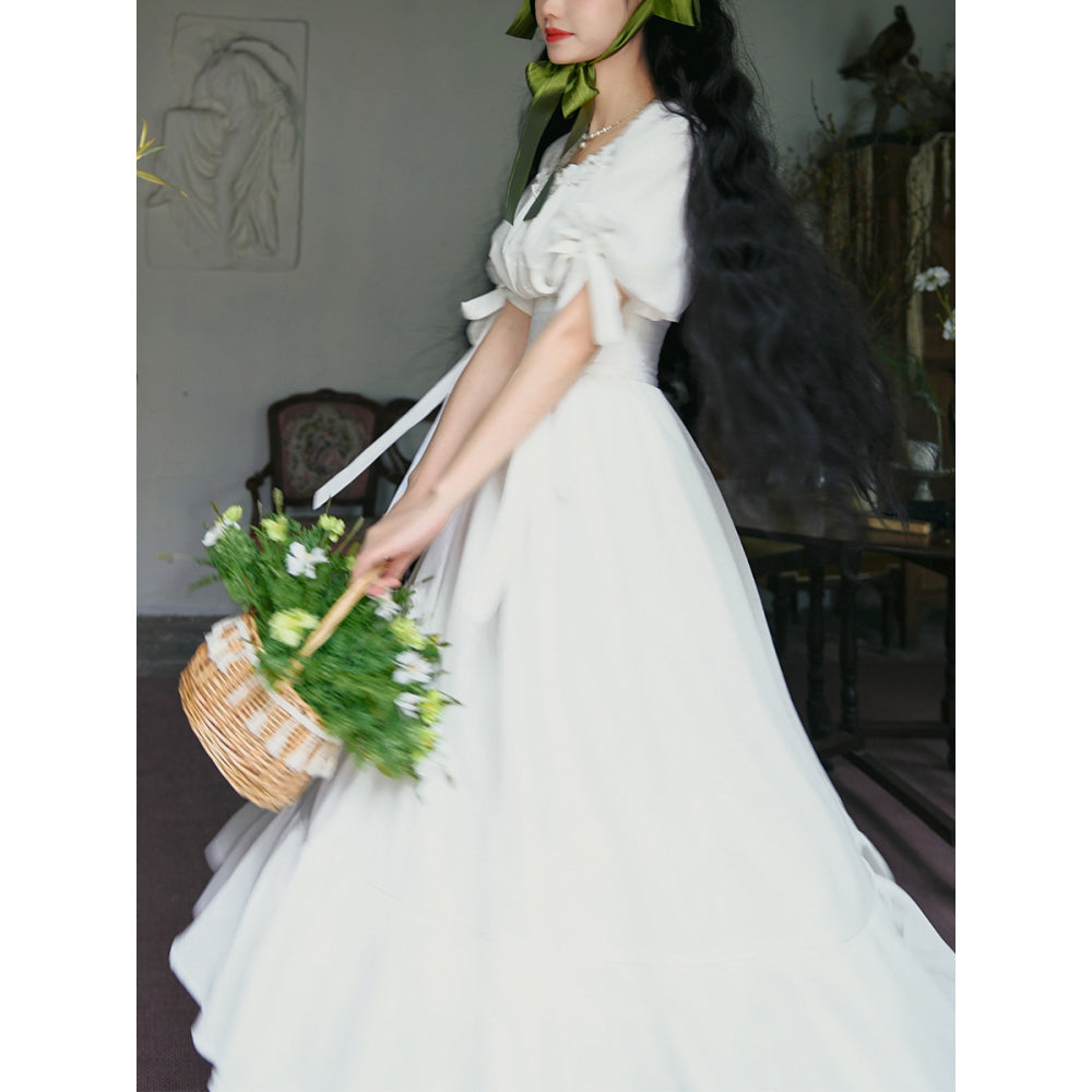 伯爵のお嬢様のロングワンピース