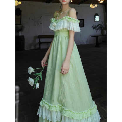 森の陽射し色キャミソールワンピース