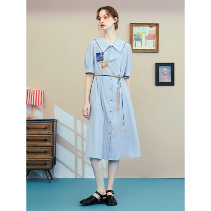 オーヴェルの教会の刺繍ワンピース