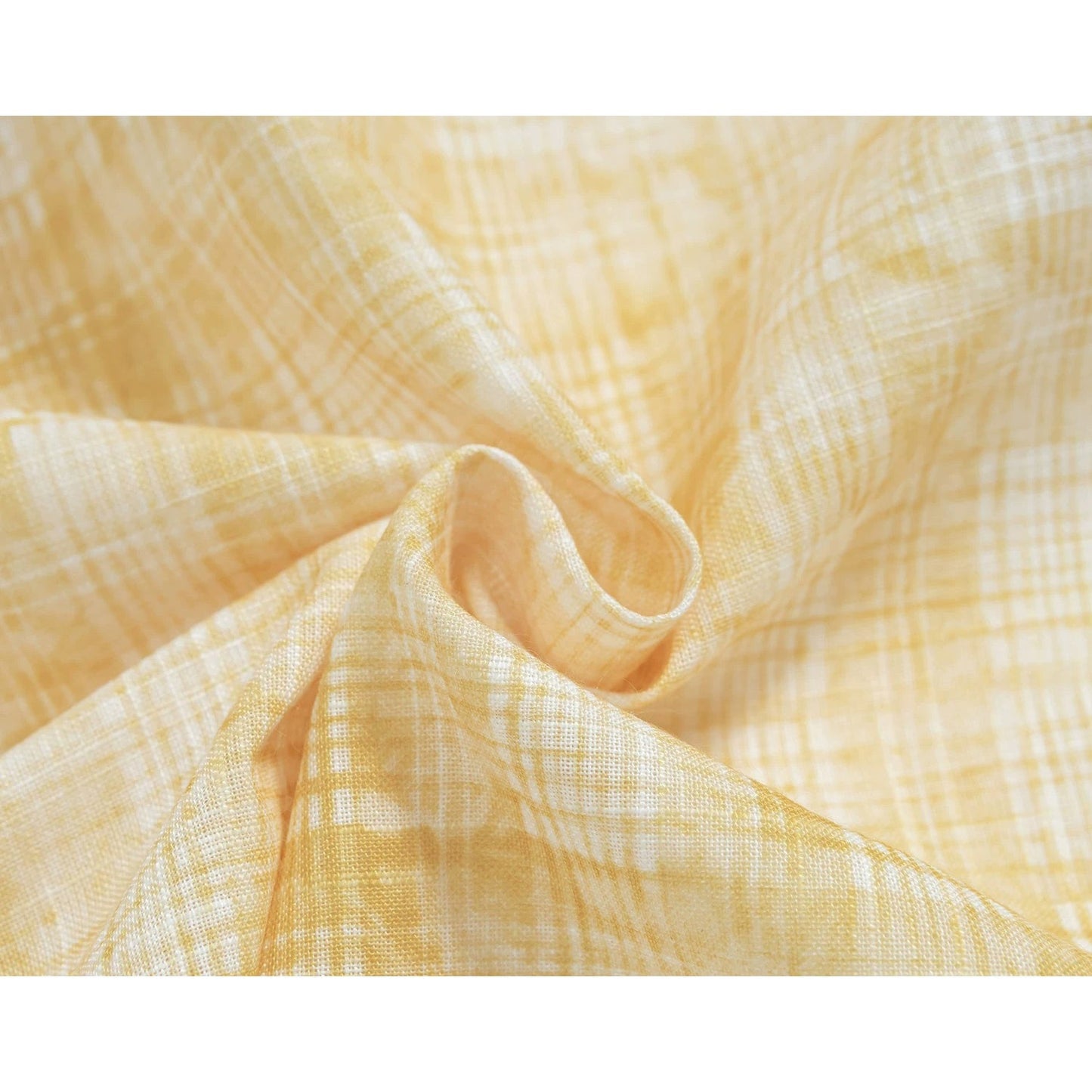 子猫の刺繍レトロチェックシャツ - Light Yellow