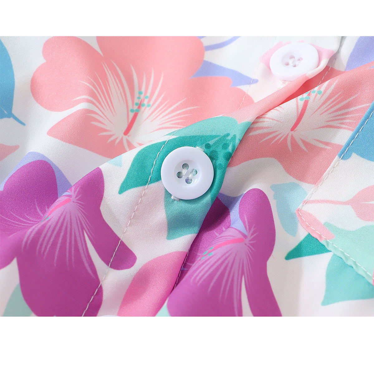 ドリーミーな花柄ショートシャツ