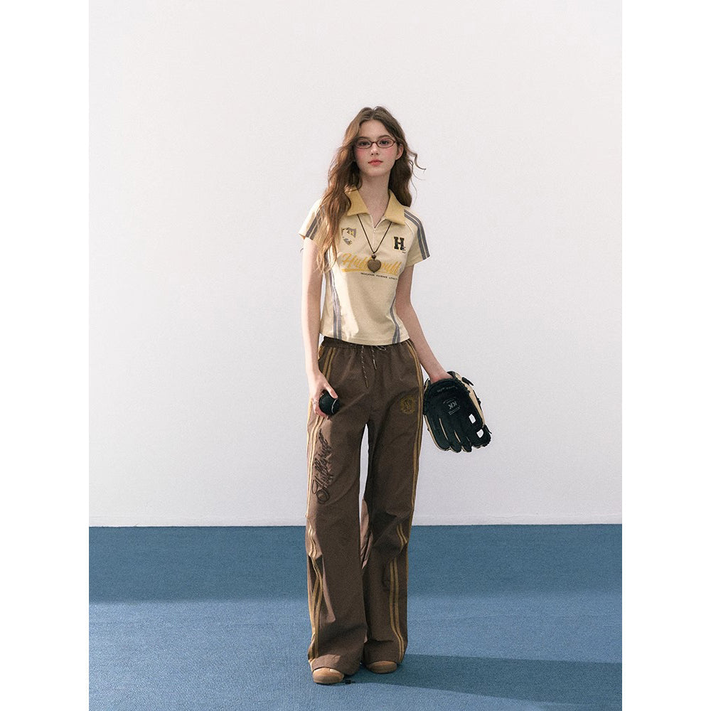 魔法学校のポロシャツと刺繍ロングパンツ