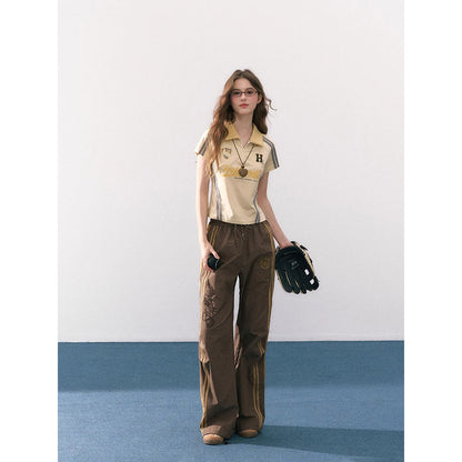 魔法学校のポロシャツと刺繍ロングパンツ