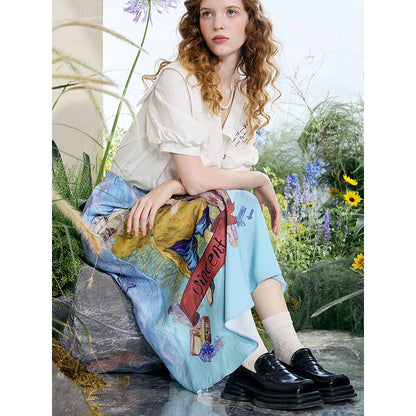 羊の毛刈りのアシンメトリースカート