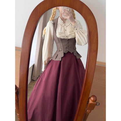 英国のお嬢様のクラシックベスト - Light Brown