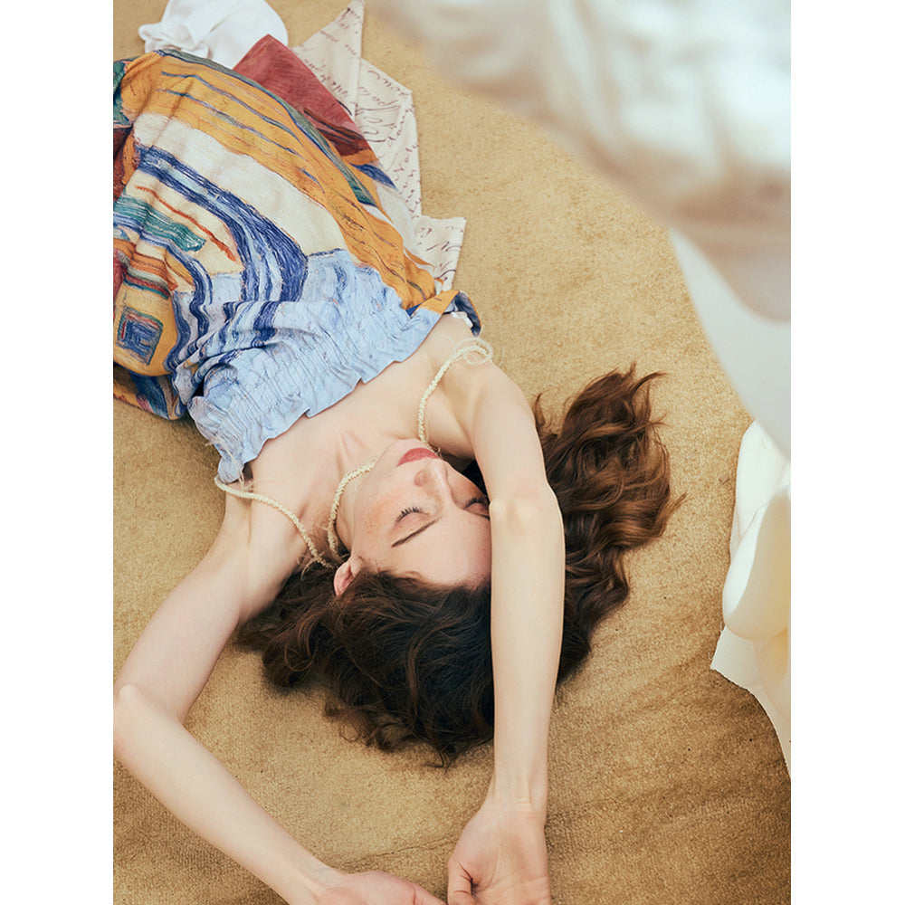 サン＝レミのサン＝ポール病院の廊下のアシンメトリースカート