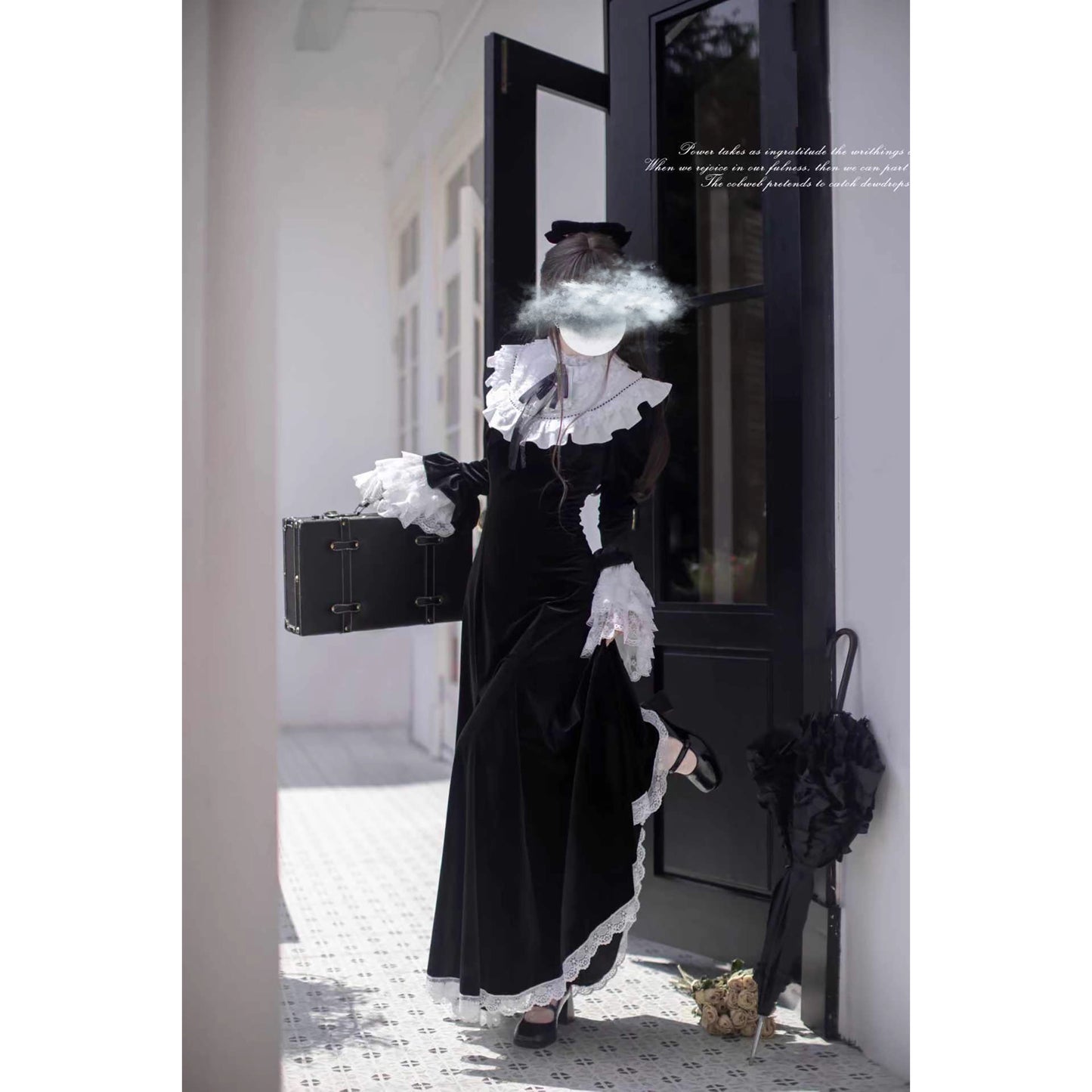 伯爵令嬢のベルベットマーメイドワンピース