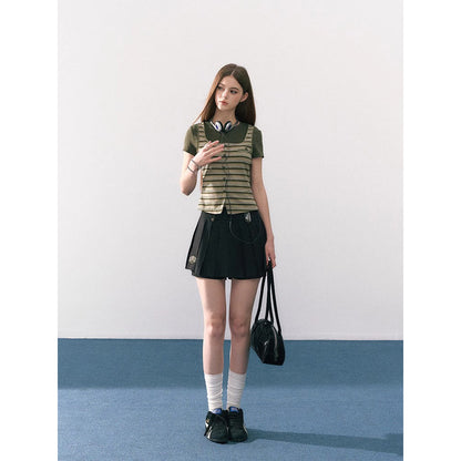 魔法学校のドッキングトップスとキュロットスカート