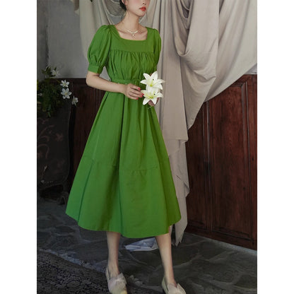 深碧のお嬢様のレトロワンピース