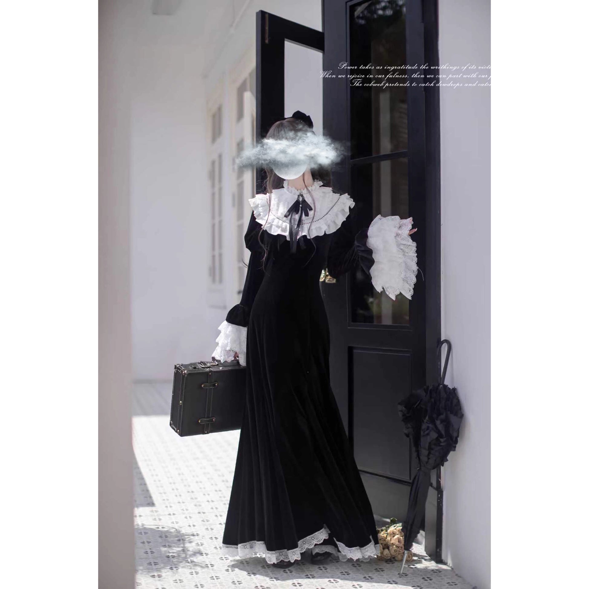 伯爵令嬢のベルベットマーメイドワンピース