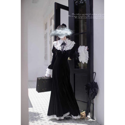 伯爵令嬢のベルベットマーメイドワンピース