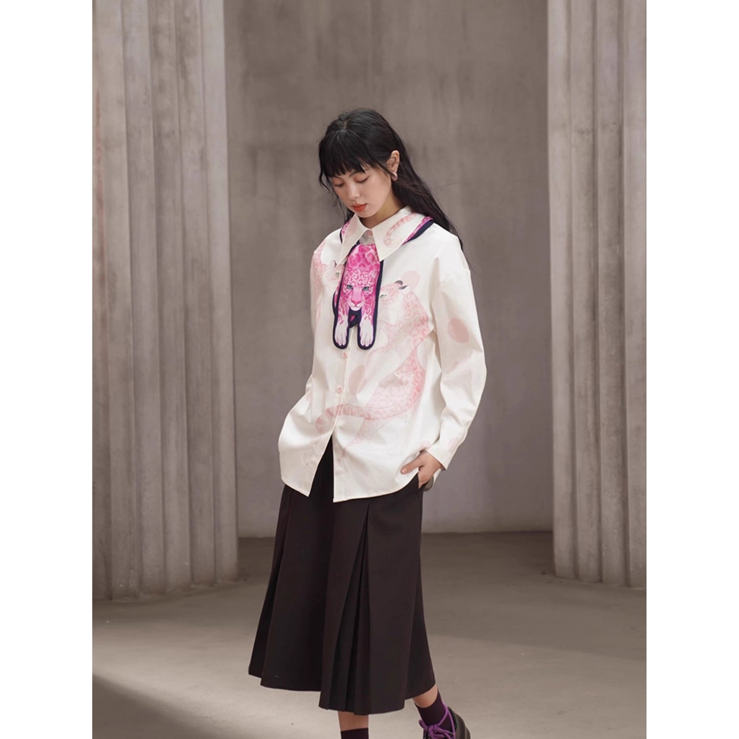 豹の挿絵ネッカチーフ