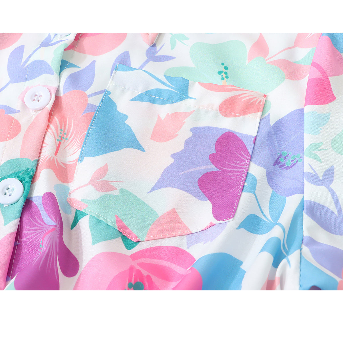 ドリーミーな花柄ショートシャツ