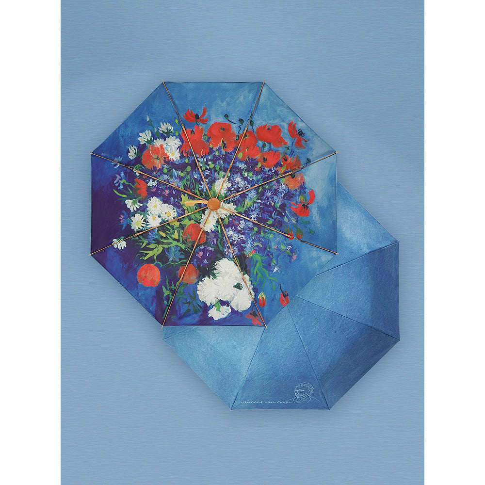 Vase with Cornflowers and Poppies折りたたみ傘
