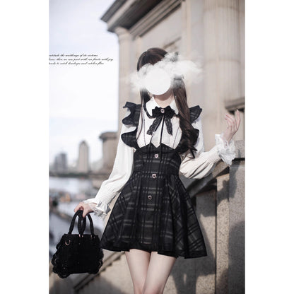 夜想曲を奏でるジャンパースカートとブラウス - Short Length