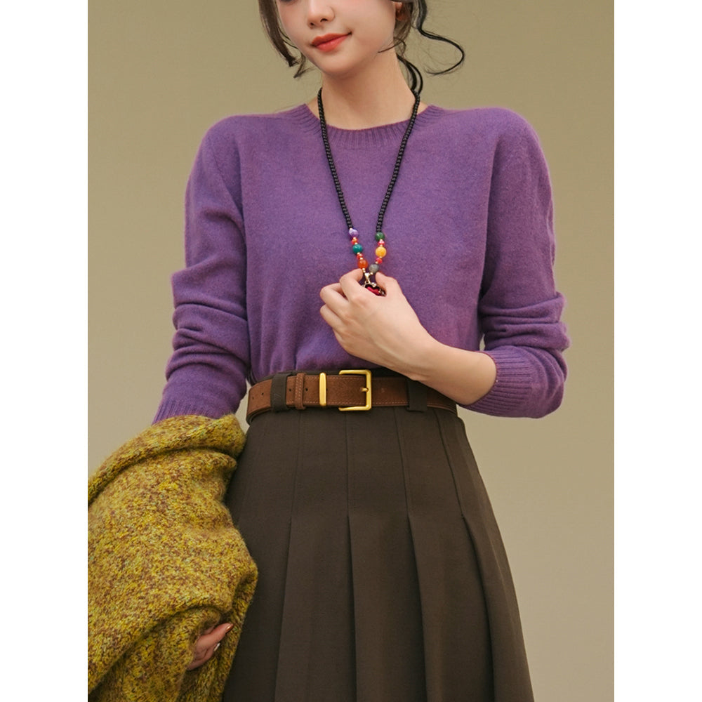 桔梗の花色ニットセーター