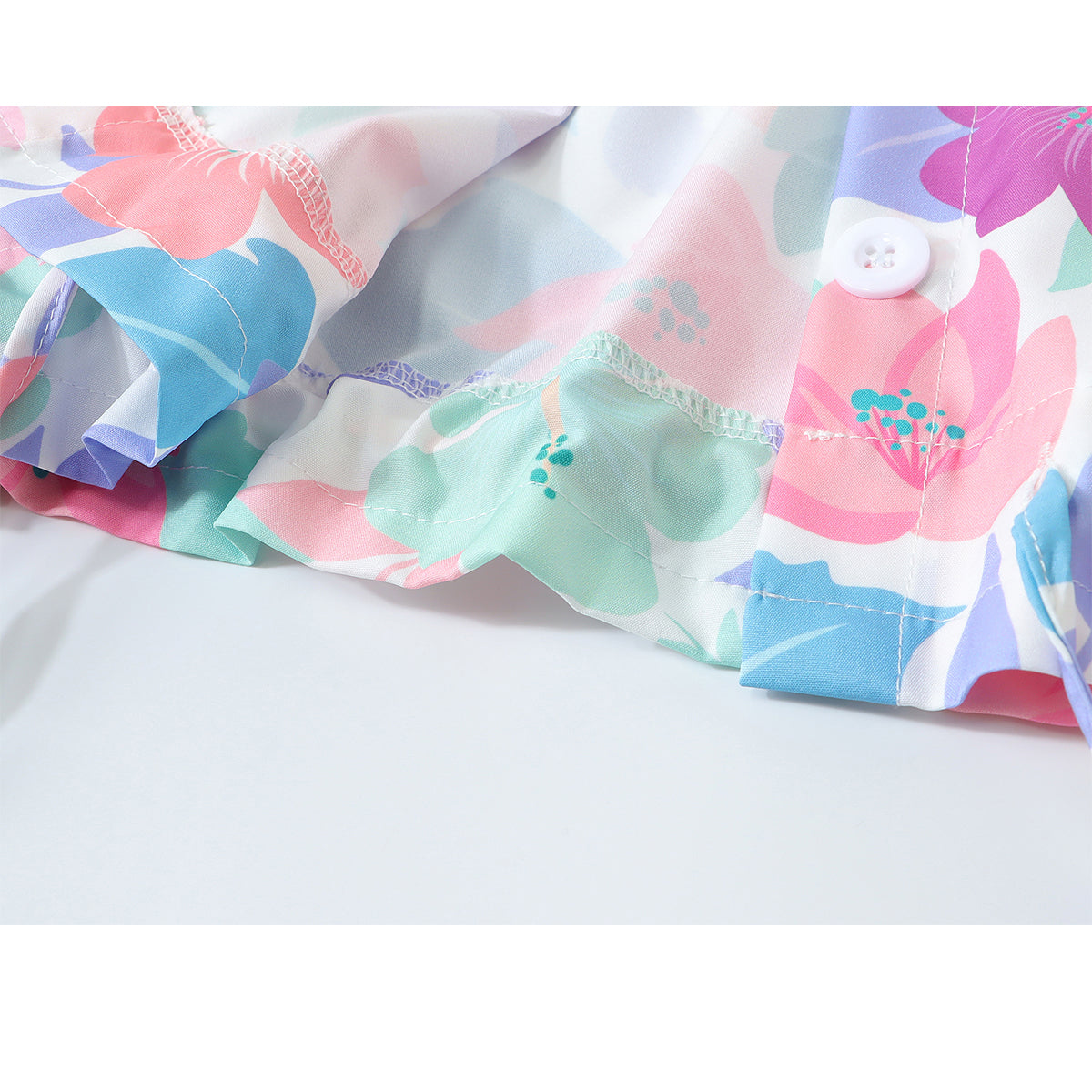 ドリーミーな花柄ショートシャツ