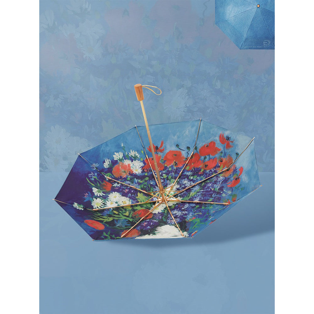 Vase with Cornflowers and Poppies折りたたみ傘