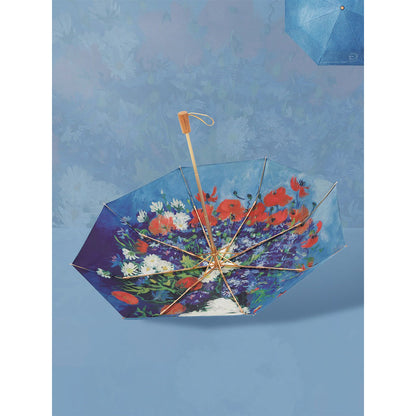 Vase with Cornflowers and Poppies折りたたみ傘