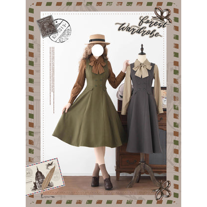 英国のお嬢様のブリティッシュブラウス - Brown