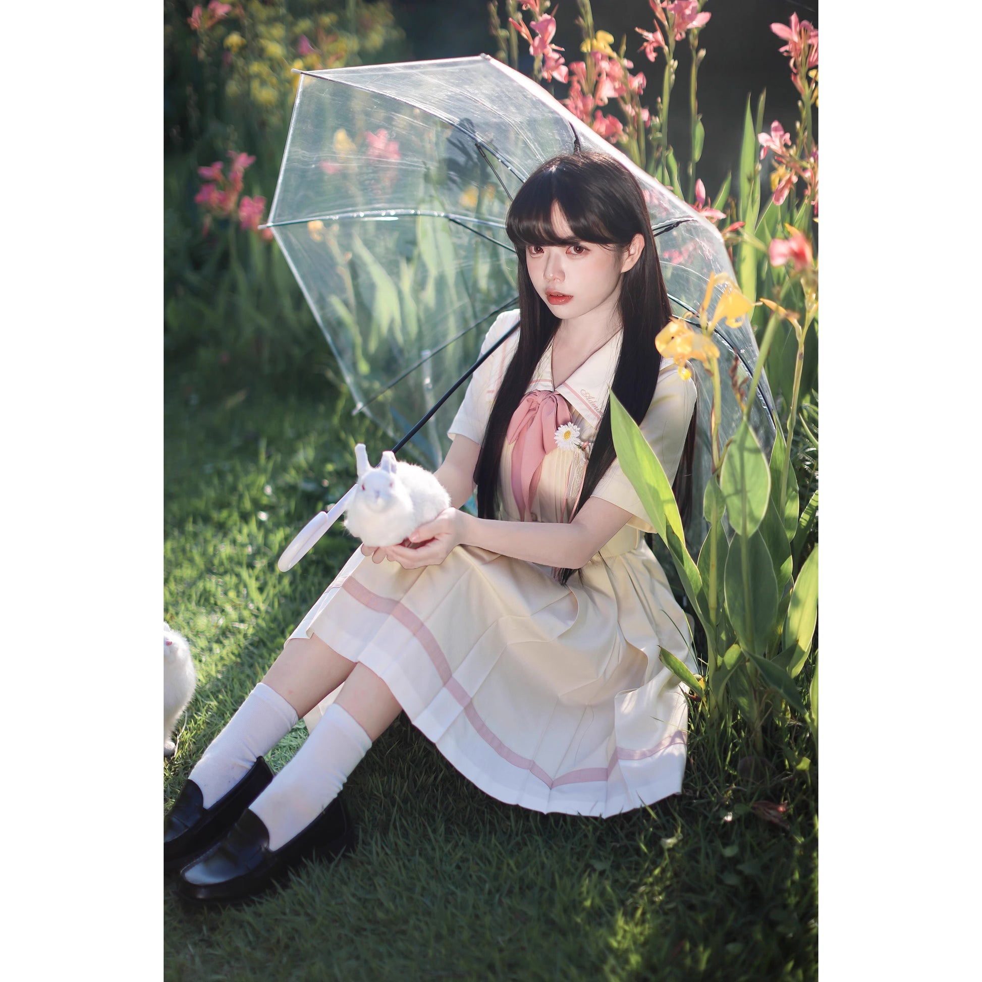 生成のお嬢様の文学セーラーワンピース