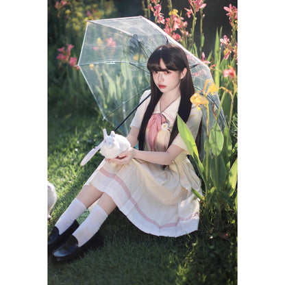 生成のお嬢様の文学セーラーワンピース