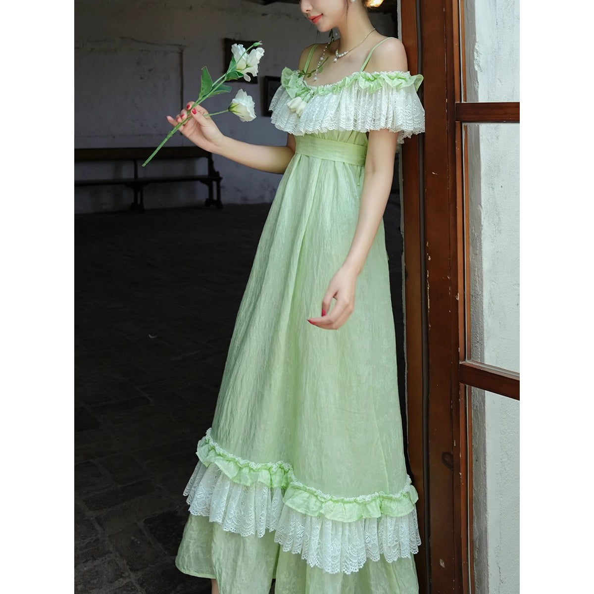 森の陽射し色キャミソールワンピース