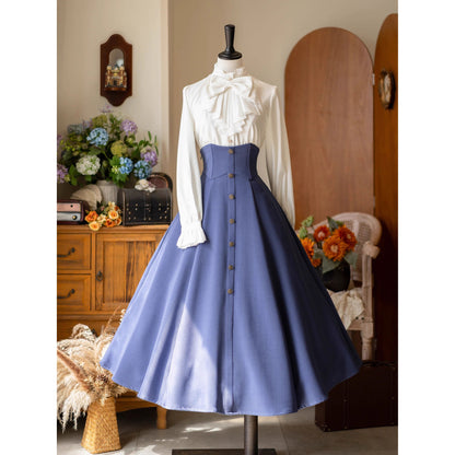 英国のお嬢様のヴィクトリアンスカート - Oriental Blue