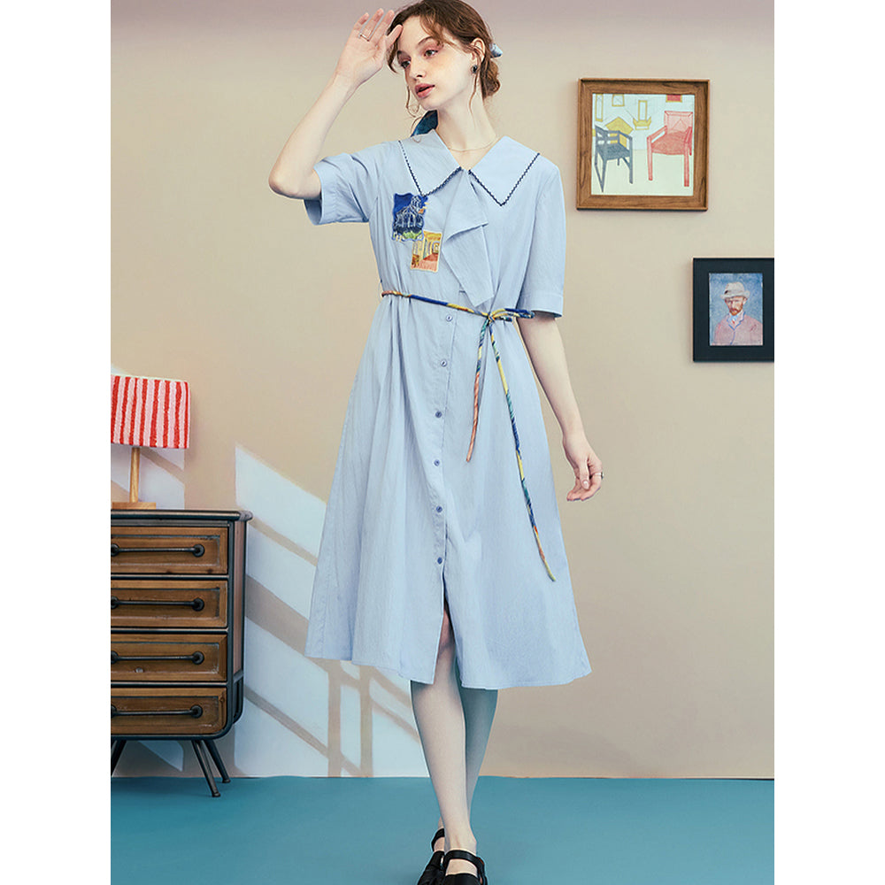 オーヴェルの教会の刺繍ワンピース