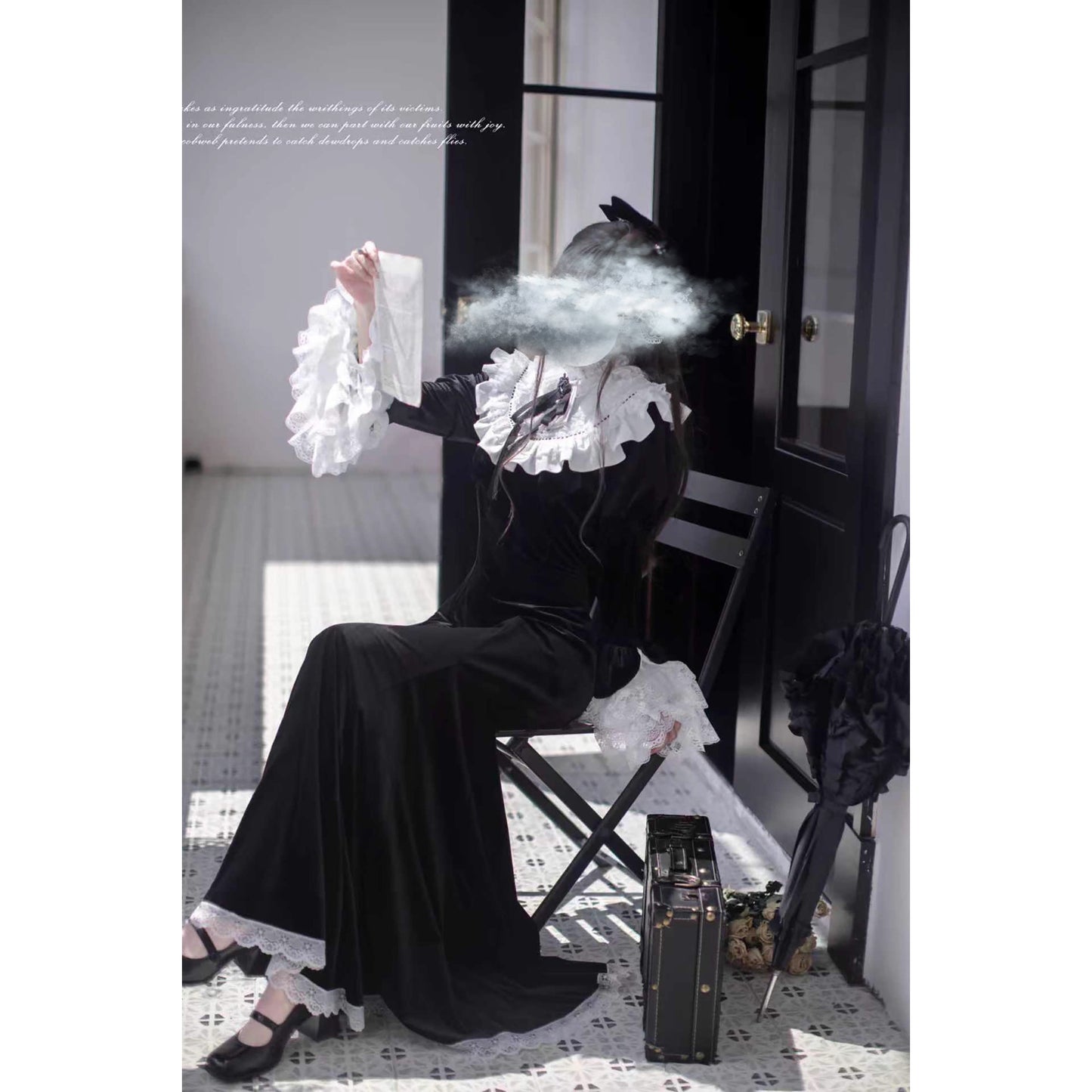 伯爵令嬢のベルベットマーメイドワンピース