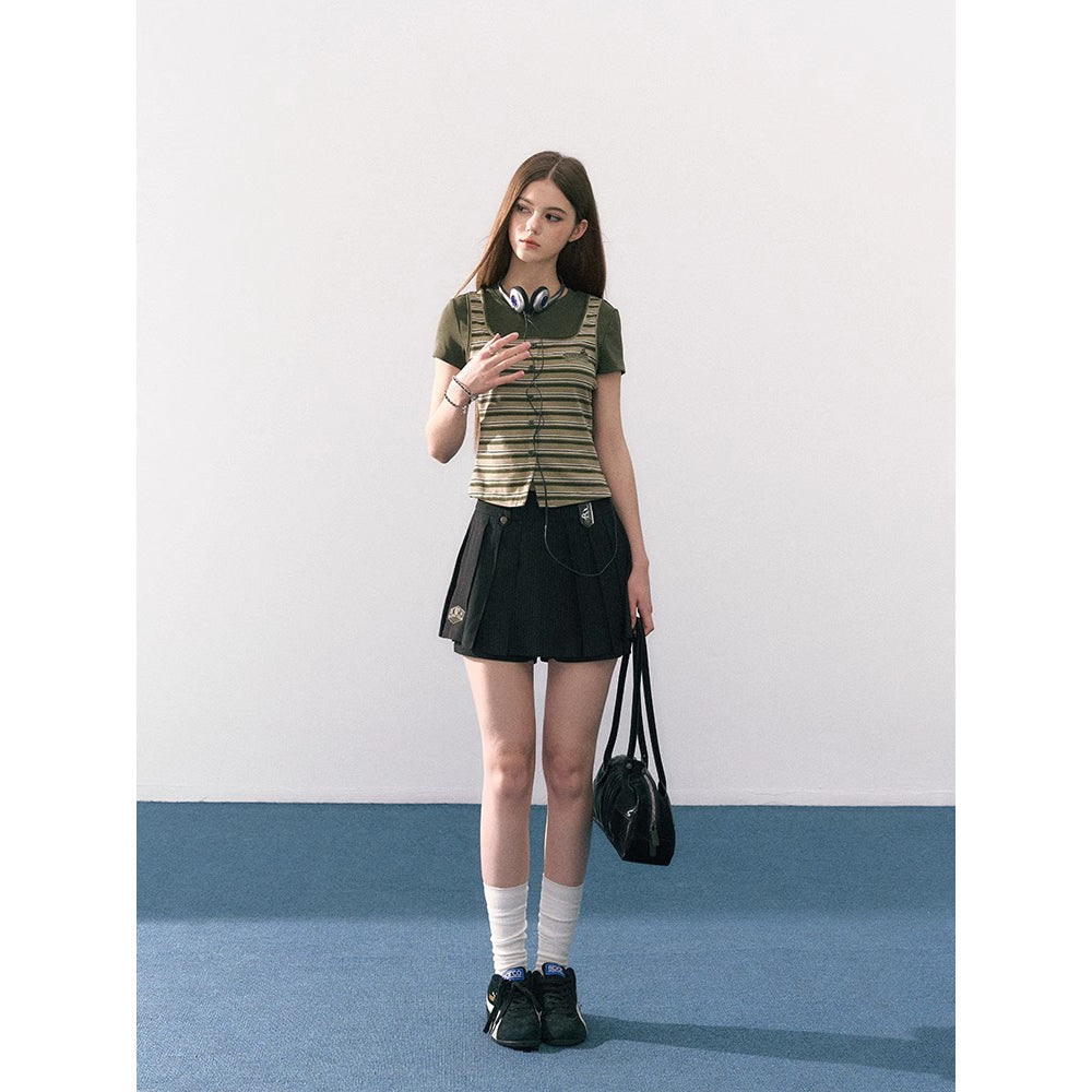 魔法学校のドッキングトップスとキュロットスカート