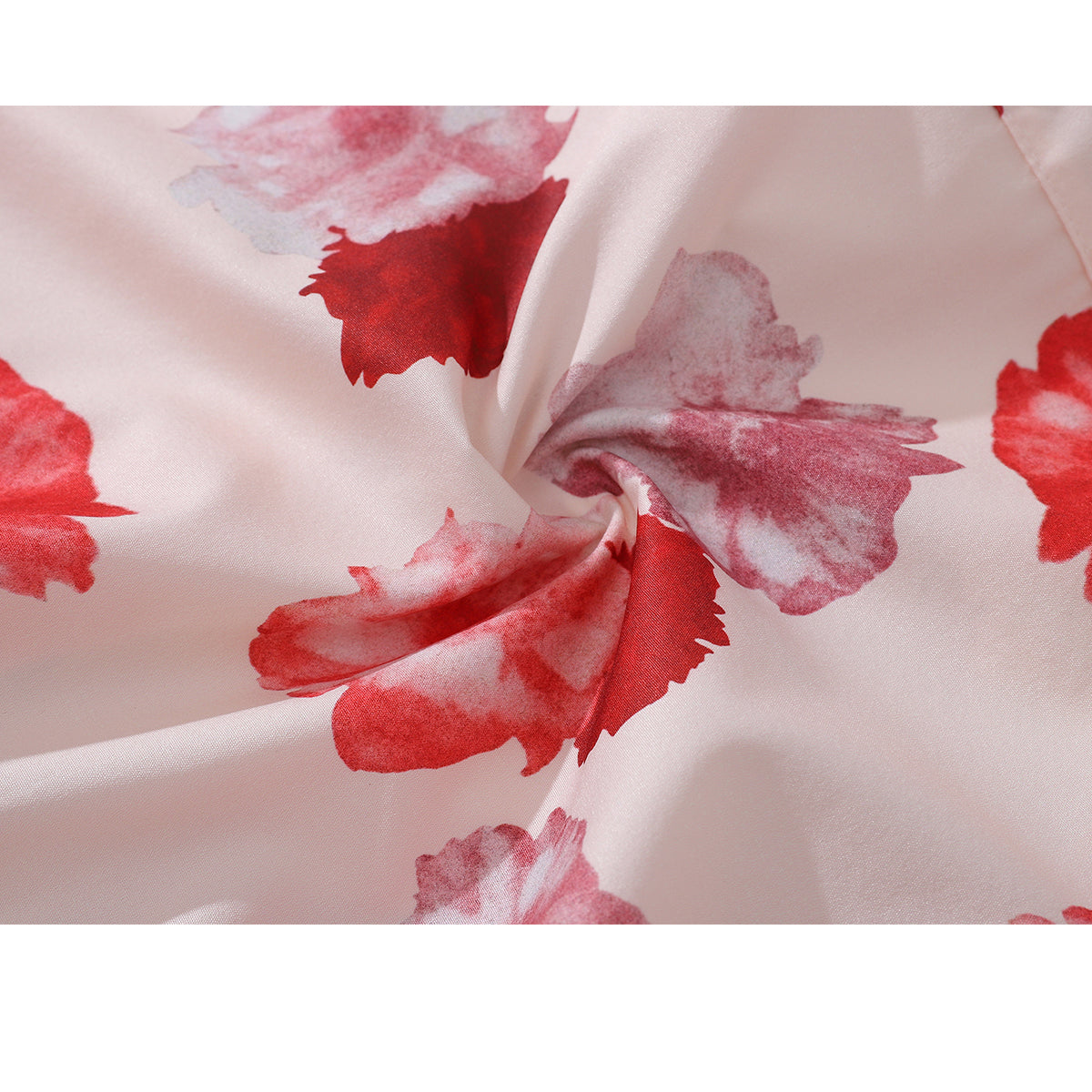 カーネーションの花柄ショートシャツ