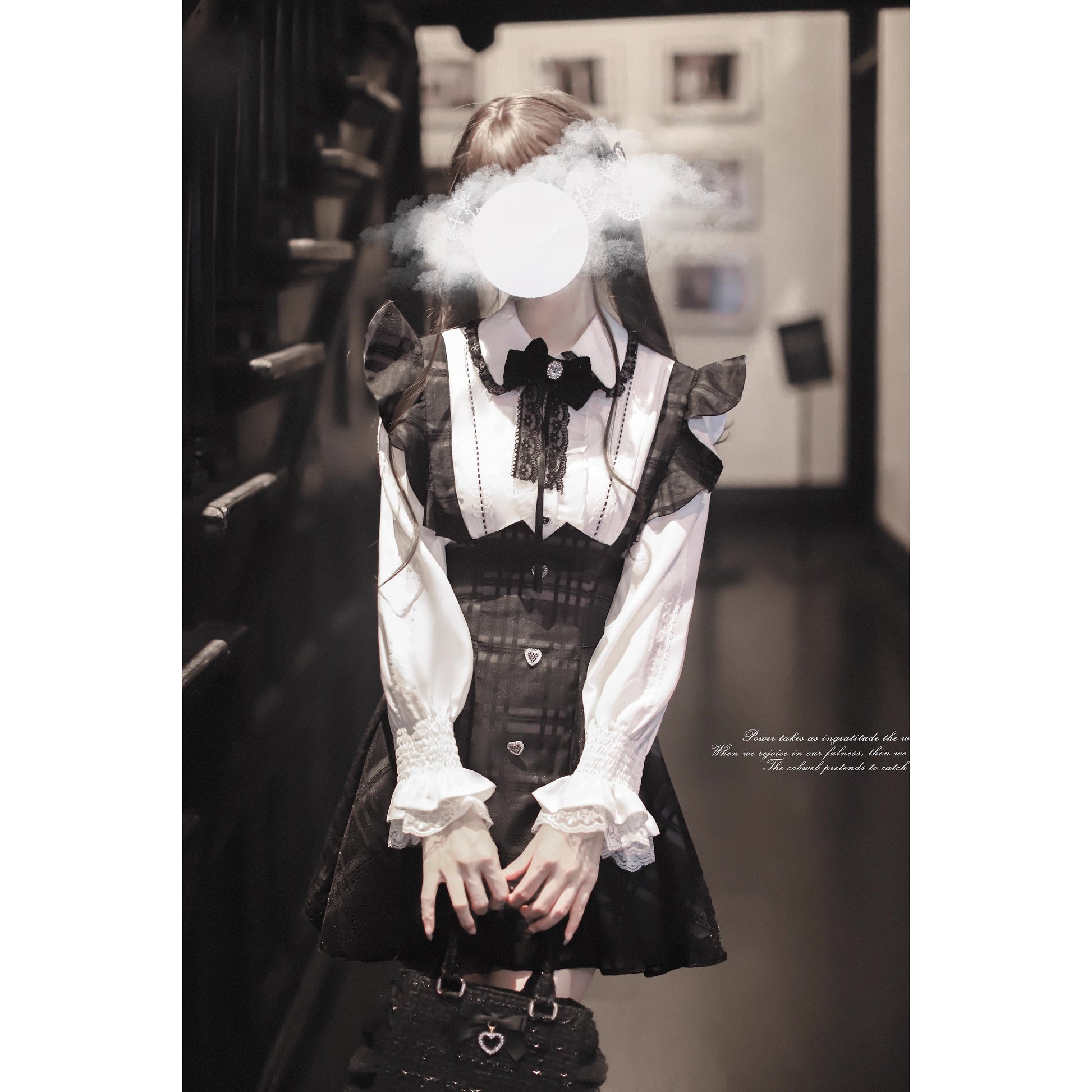 夜想曲を奏でるジャンパースカートとブラウス - Short Length