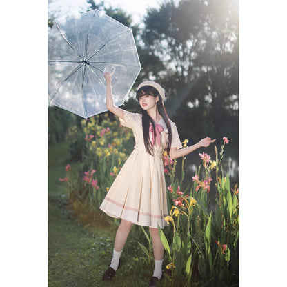 生成のお嬢様の文学セーラーワンピース