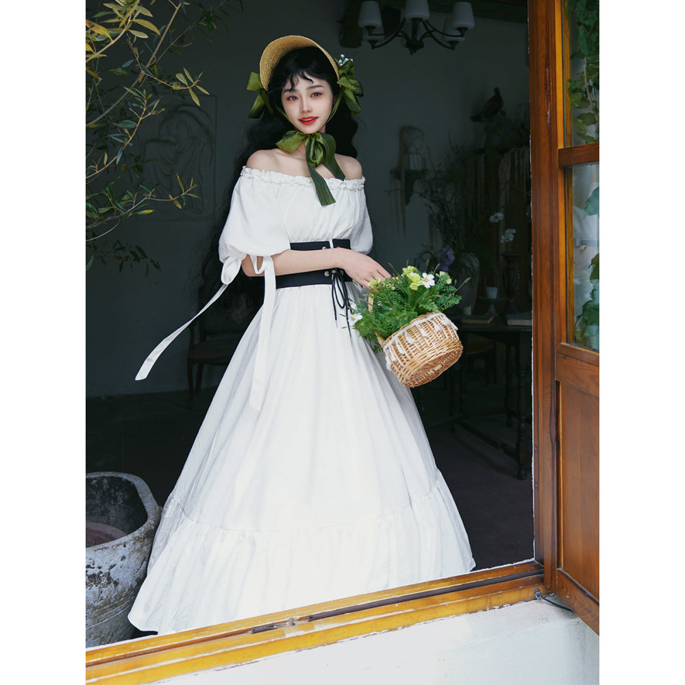 伯爵のお嬢様のロングワンピース