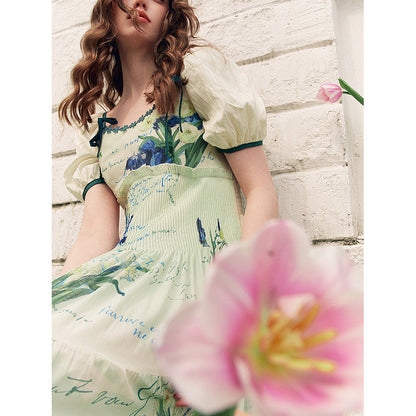 アイリスの花とテオへの手紙ワンピース