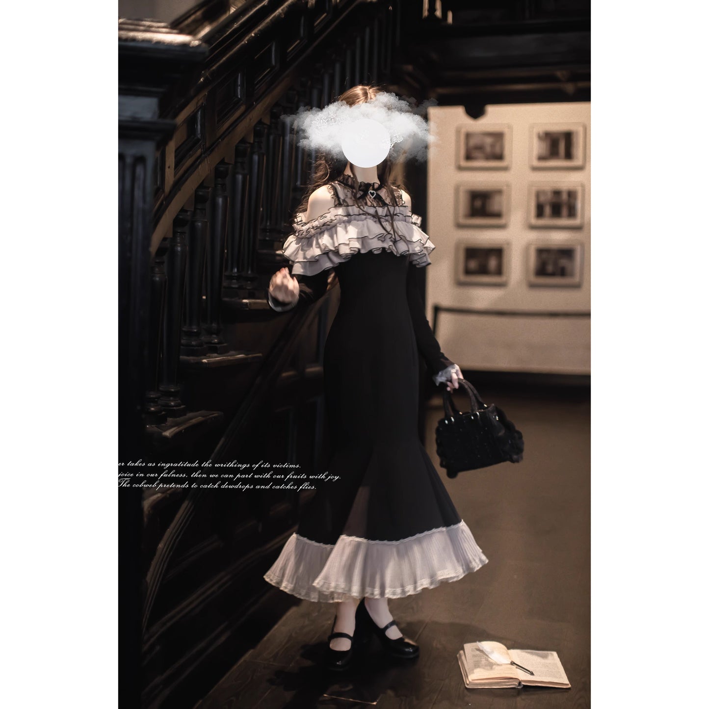 暗夜の舞踏会のフリルマーメイドワンピース