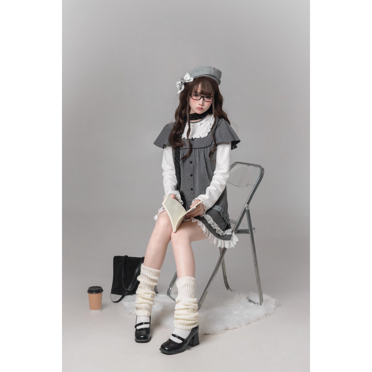 書斎のお嬢様のドッキングワンピース