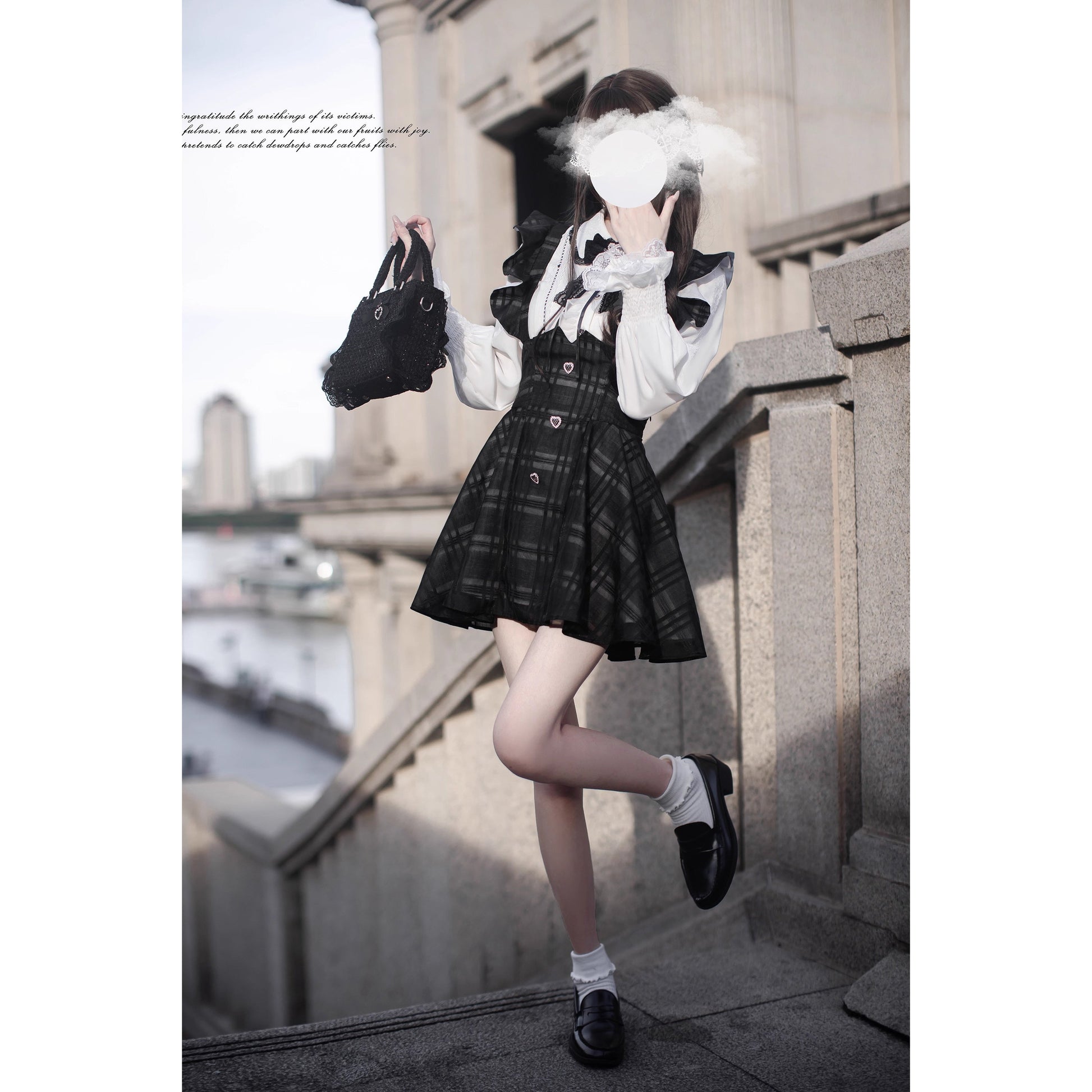 夜想曲を奏でるジャンパースカートとブラウス - Short Length