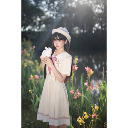 生成のお嬢様の文学セーラーワンピース